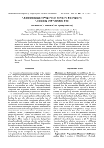 Chemiluminescence Properties of Polymeric Fluorophores