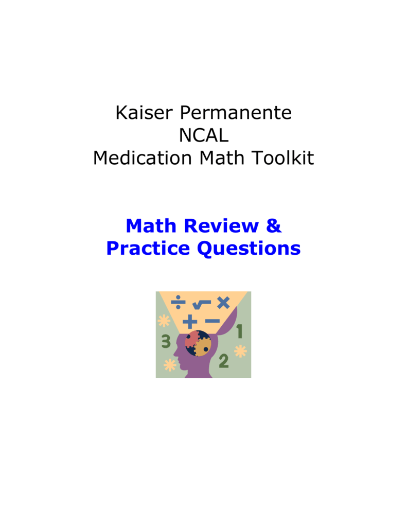 Kaiser Permanente NCAL Medication Math Toolkit