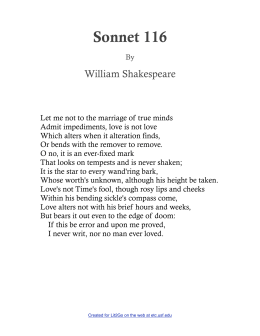 “Sonnet 116“