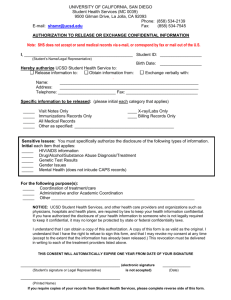 Authorization for Release of Health Information Form