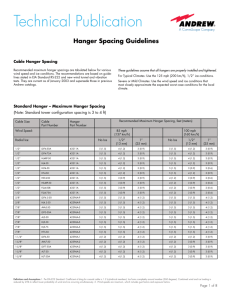 Hanger Spacing Guidelines