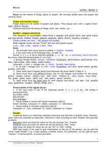 Plural Nouns
