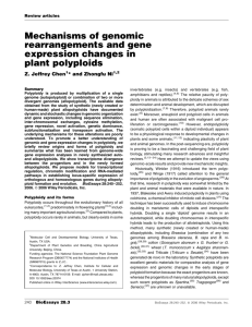 Mechanisms of genomic rearrangements and gene expression