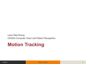 Motion Tracking - School of Computing
