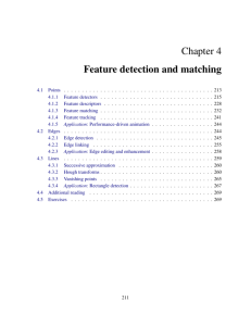 Chapter 4 Feature detection and matching - Brown
