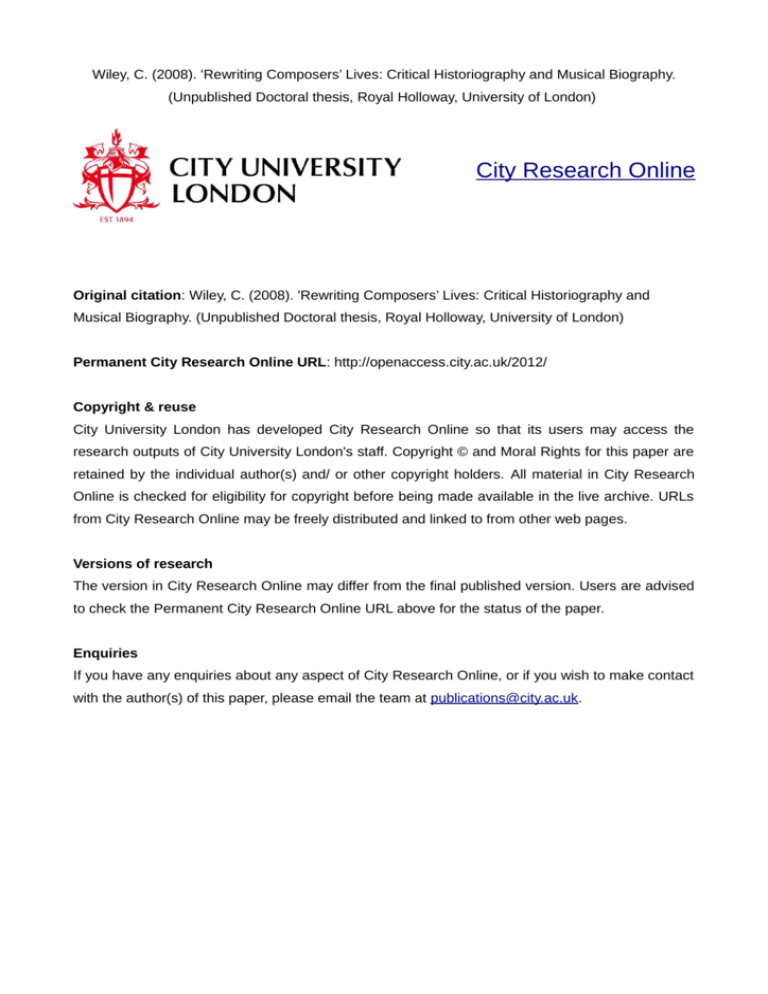 city research online