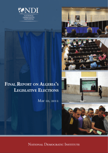 final report on algeria's Legislative elections