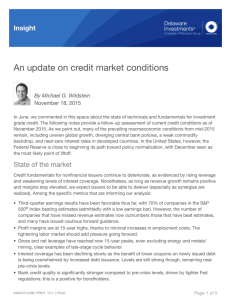 An update on credit market conditions