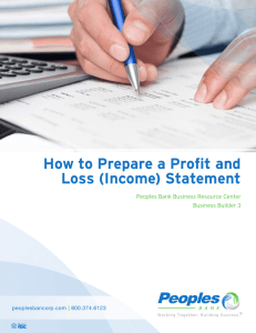 How to Prepare a Profit and Loss (Income) Statement