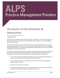 The Basics of File Retention & Destruction
