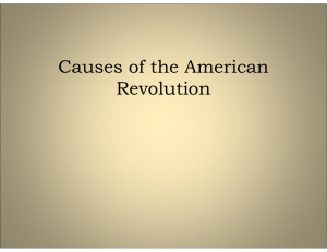 Causes of the American Revolution