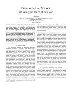 Biomimetic Hair Sensors - Center for Objective Microelectronics and