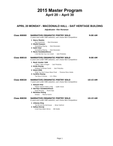 Speech April Schedule