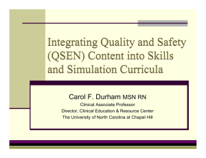 Quality and Safety Education in Nursing