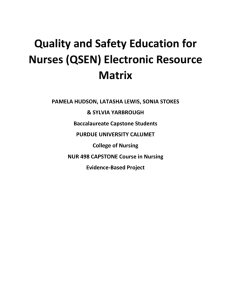 Quality and Safety Education for Nurses (QSEN)