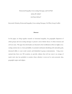 Horizontal Inequality Crosscutting Cleavages and