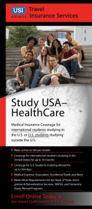 Study USA– HealthCare - Travel Insurance Services