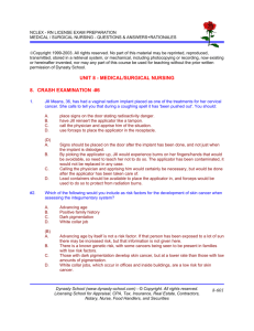 medical/surgical nursing 8. crash examination