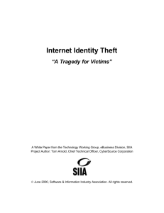 Internet Identity Theft