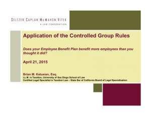 Application of the Controlled Group Rules