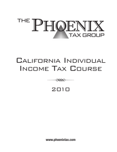 california individual income tax course