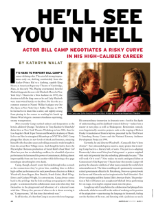 American Theatre interview with Bill Camp