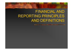 financial and reporting principles and definitions