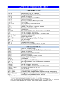 academic calendar 2014-2015 - Tennessee State University