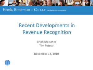 Revenue Recognition Client Seminar