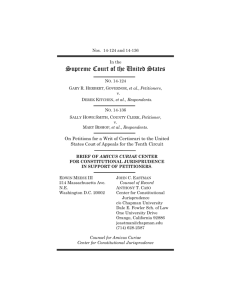 Center for Constitutional Jurisprudence Brief of Amicus