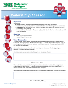 Water Kit© pH Lesson - 3D Molecular Designs