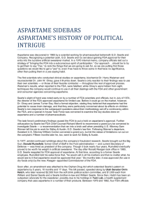 aspartame sidebars aspartame's history of political intrigue