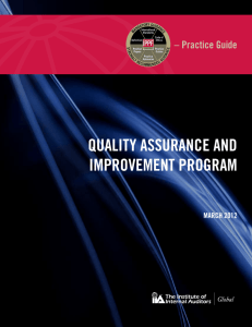 Practice Guide – Quality Assurance and Improvement Program