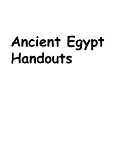 Ancient Egypt Handouts