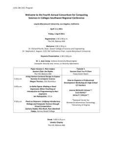 2011 Program - CCSC - Consortium for Computing Sciences in