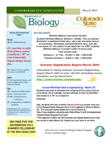March 2013 Newsletter - Colorado State University