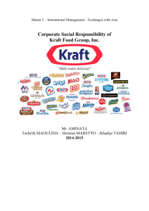 Kraft Foods Group Inc - CSR 2014