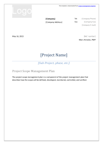 scope management plan template ()