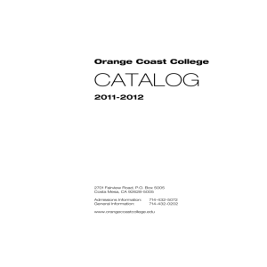 CATALOG - Orange Coast College