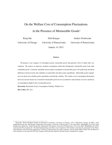 On the Welfare Cost of Consumption Fluctuations in the Presence of