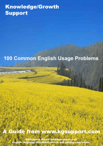 100 Common English Usage Problems