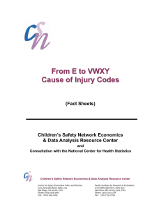 E Codes to VWXY codes - Center for Injury Prevention Policy