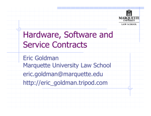 Hardware, Software and Service Contracts