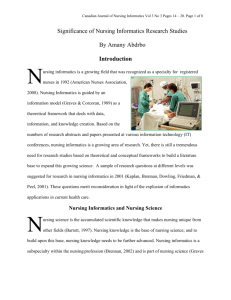 Significance of Nursing Informatics Research Studies