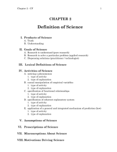 Definition of Science