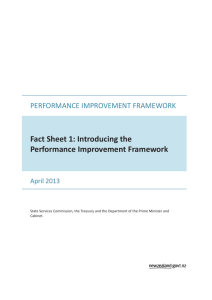 Fact Sheet 1: Introducing the Performance Improvement Framework