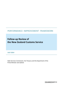 Follow-up Review of the New Zealand Customs Service