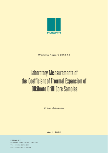 Laboratory Measurements of the Coefficient of Thermal Expansion