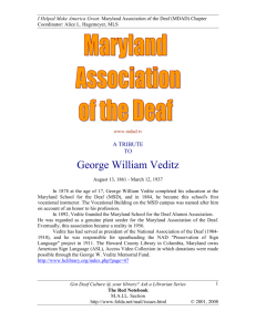 Maryland Association of the Deaf (MDAD)