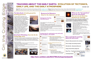 teaching about the early earth: evolution of tectonics
